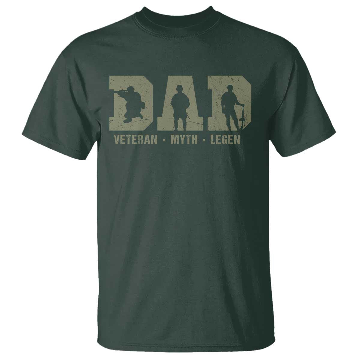 Dad Veteran Myth Legend Dad Military Father Gift T Shirt