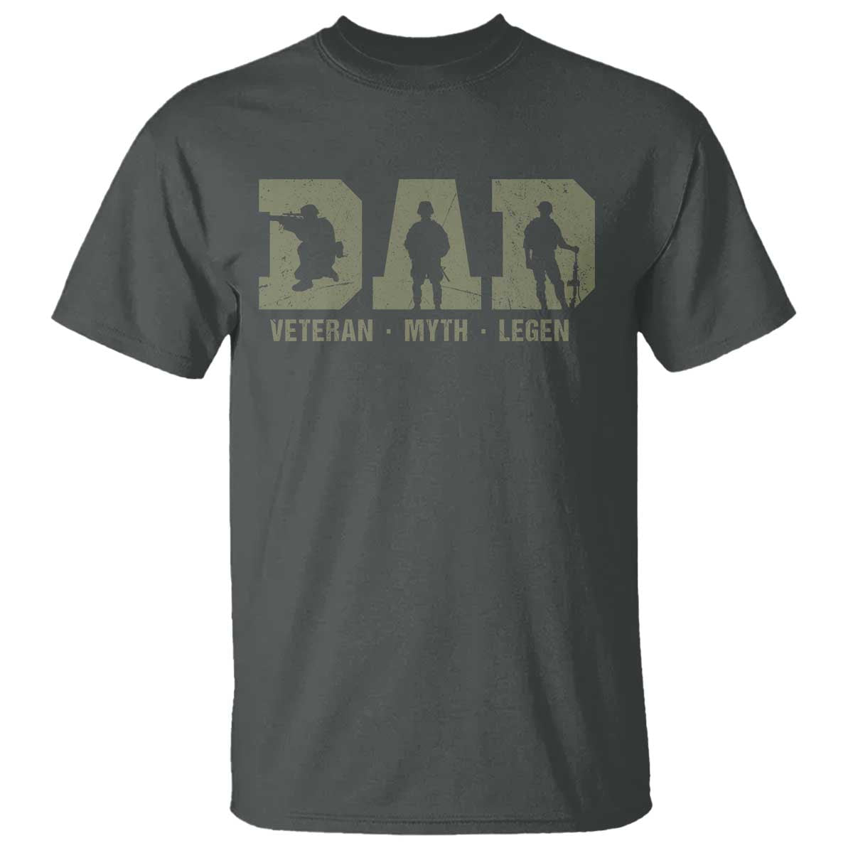 Dad Veteran Myth Legend Dad Military Father Gift T Shirt