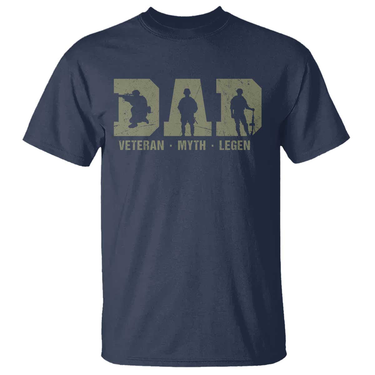 Dad Veteran Myth Legend Dad Military Father Gift T Shirt