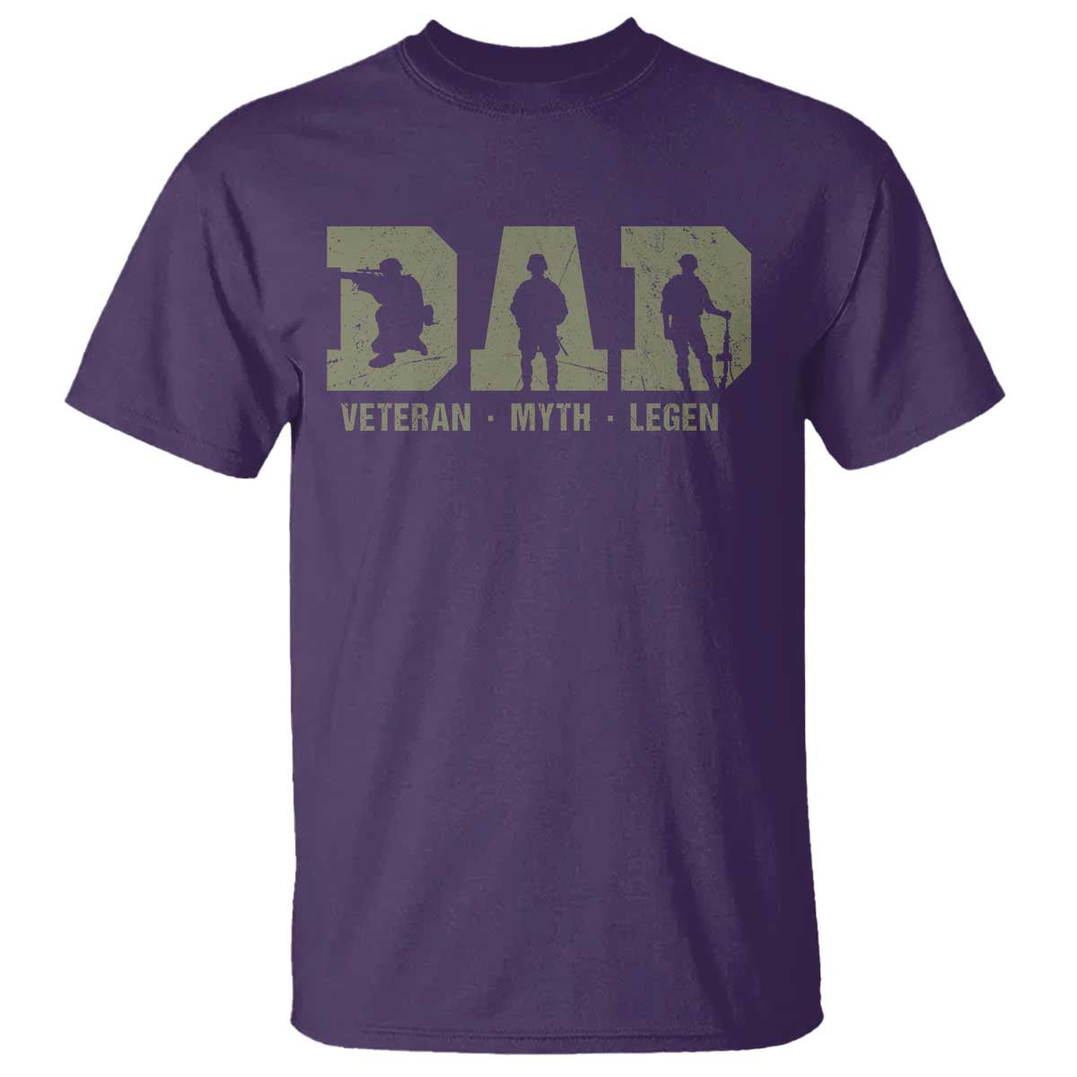 Dad Veteran Myth Legend Dad Military Father Gift T Shirt