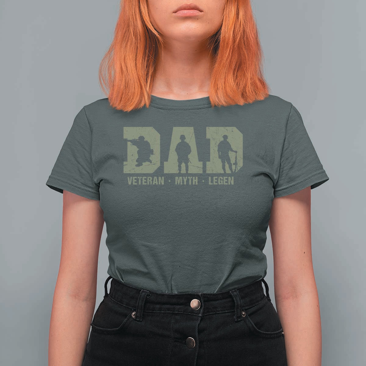 Dad Veteran Myth Legend Dad Military Father Gift T Shirt For Women
