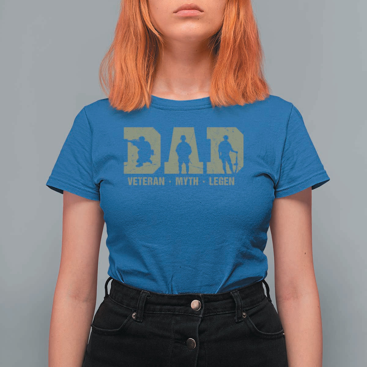 Dad Veteran Myth Legend Dad Military Father Gift T Shirt For Women