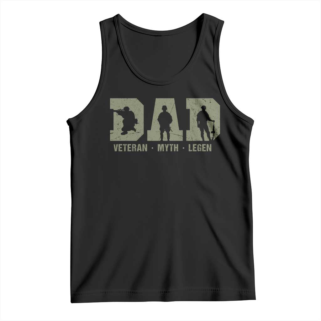 Dad Veteran Myth Legend Dad Military Father Gift Tank Top
