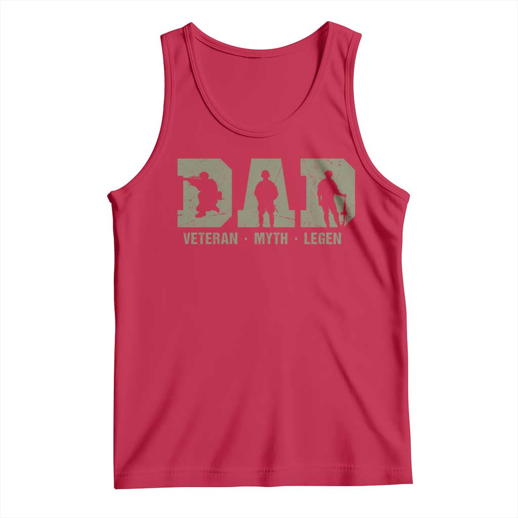 Dad Veteran Myth Legend Dad Military Father Gift Tank Top