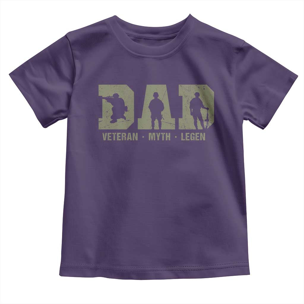 Dad Veteran Myth Legend Dad Military Father Gift Toddler T Shirt