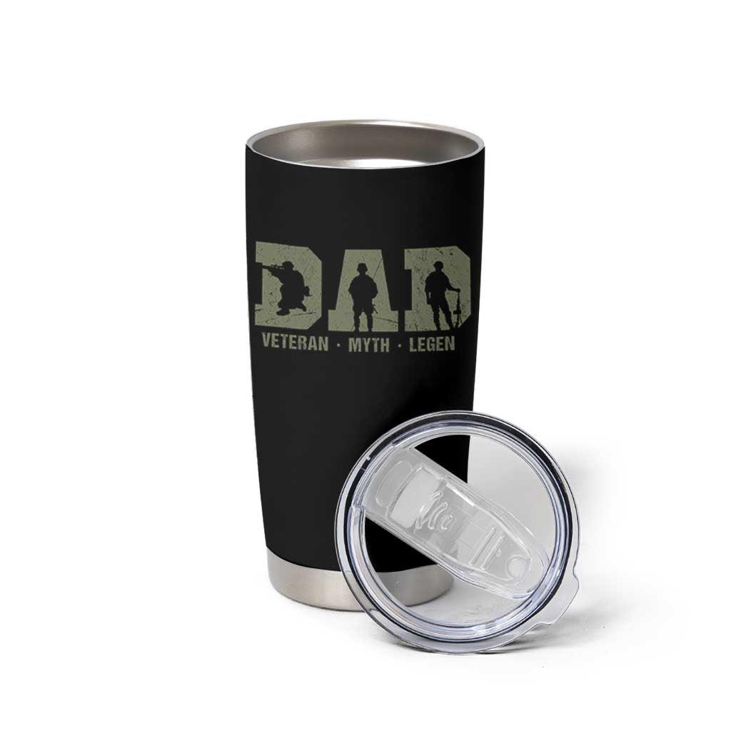Dad Veteran Myth Legend Dad Military Father Gift Tumbler Cup