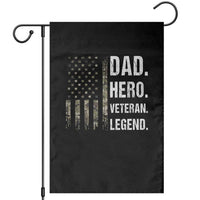 Dad Hero Veteran Legend Camouflage Father's Day Garden Flag