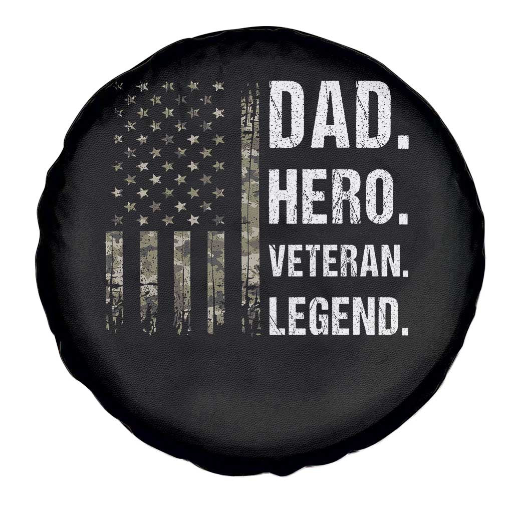 Dad Hero Veteran Legend Camouflage Father's Day Spare Tire Cover