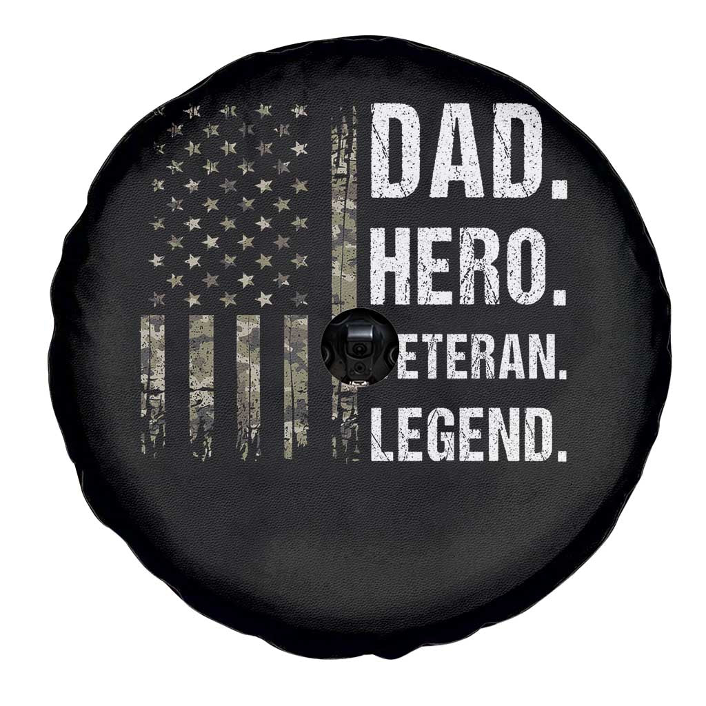 Dad Hero Veteran Legend Camouflage Father's Day Spare Tire Cover