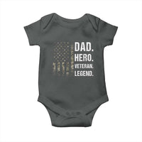 Dad Hero Veteran Legend Camouflage Father's Day Baby Onesie