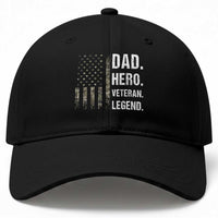 Dad Hero Veteran Legend Camouflage Father's Day Baseball Cap