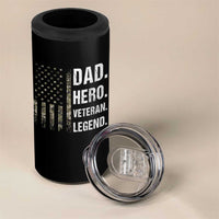 Dad Hero Veteran Legend Camouflage Father's Day 4 in 1 Can Cooler Tumbler