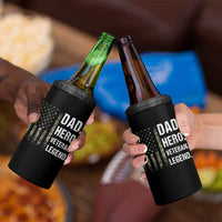 Dad Hero Veteran Legend Camouflage Father's Day 4 in 1 Can Cooler Tumbler