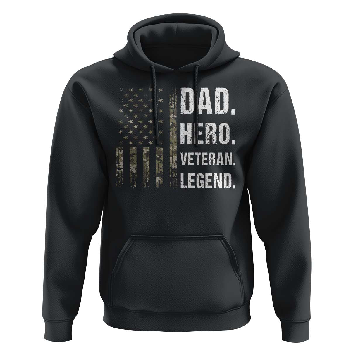 Dad Hero Veteran Legend Camouflage Father's Day Hoodie