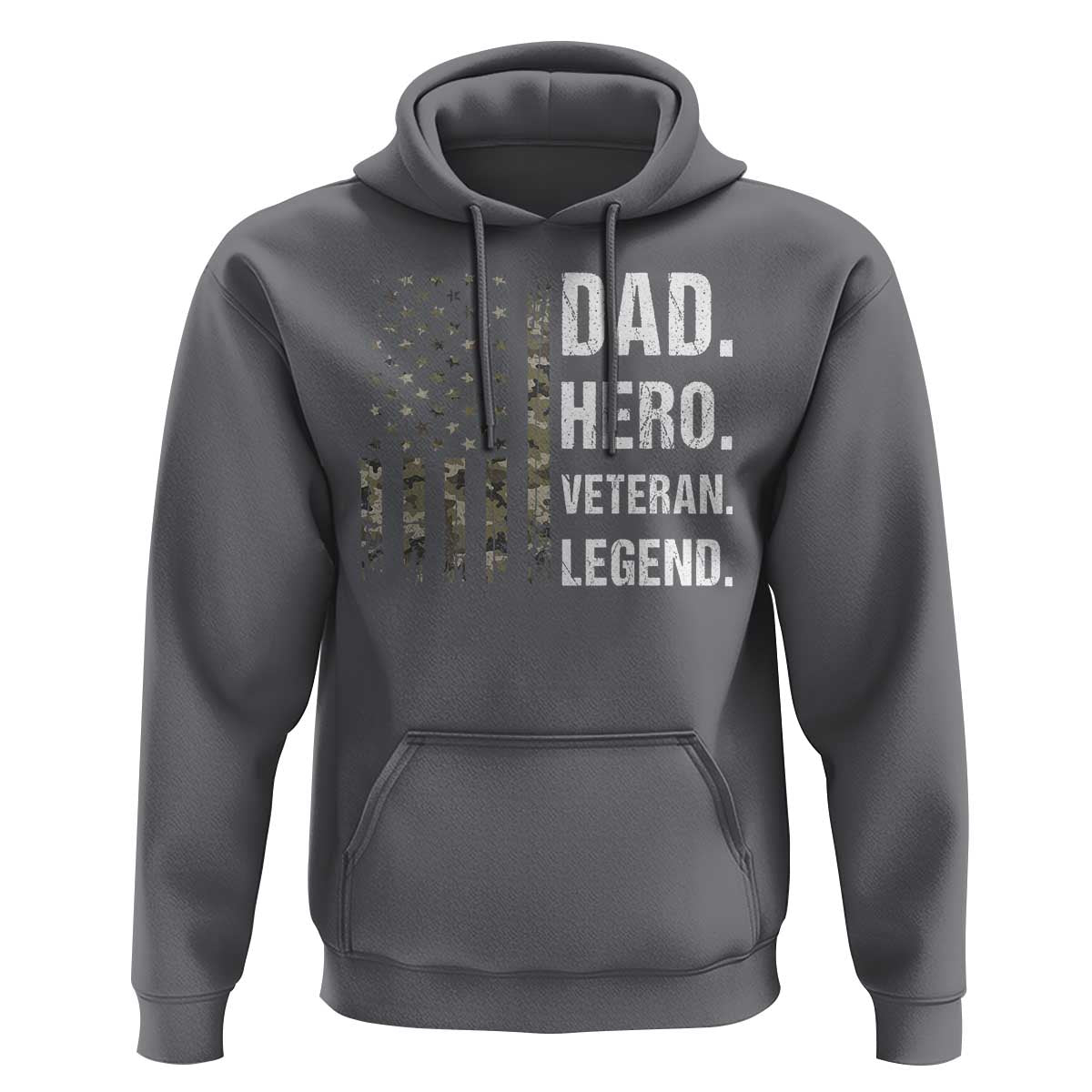 Dad Hero Veteran Legend Camouflage Father's Day Hoodie