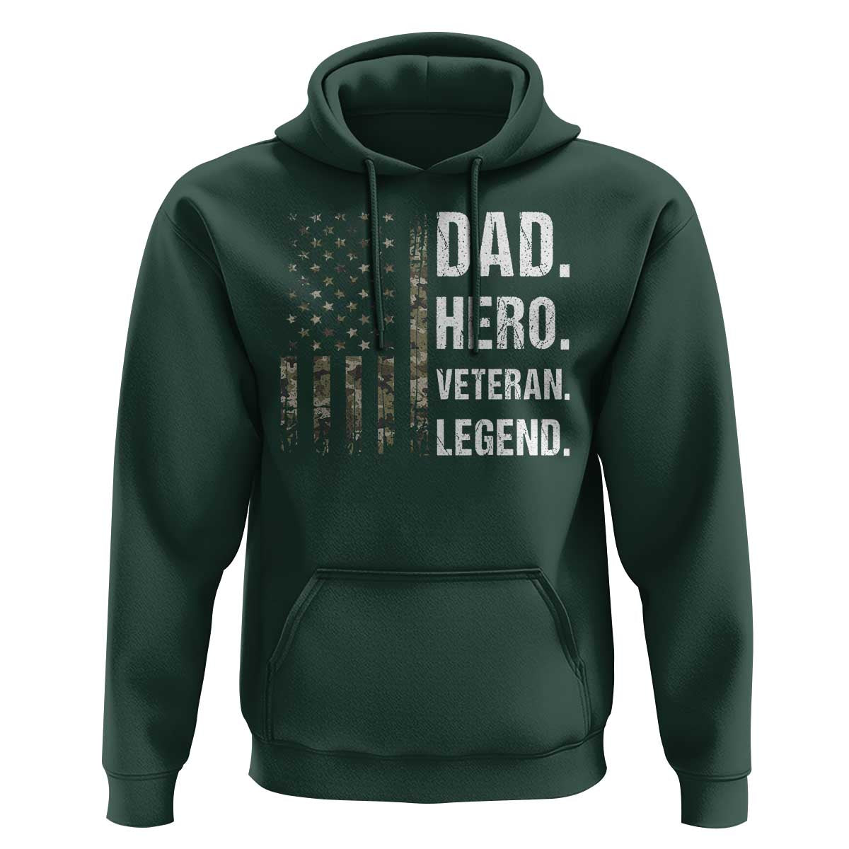 Dad Hero Veteran Legend Camouflage Father's Day Hoodie