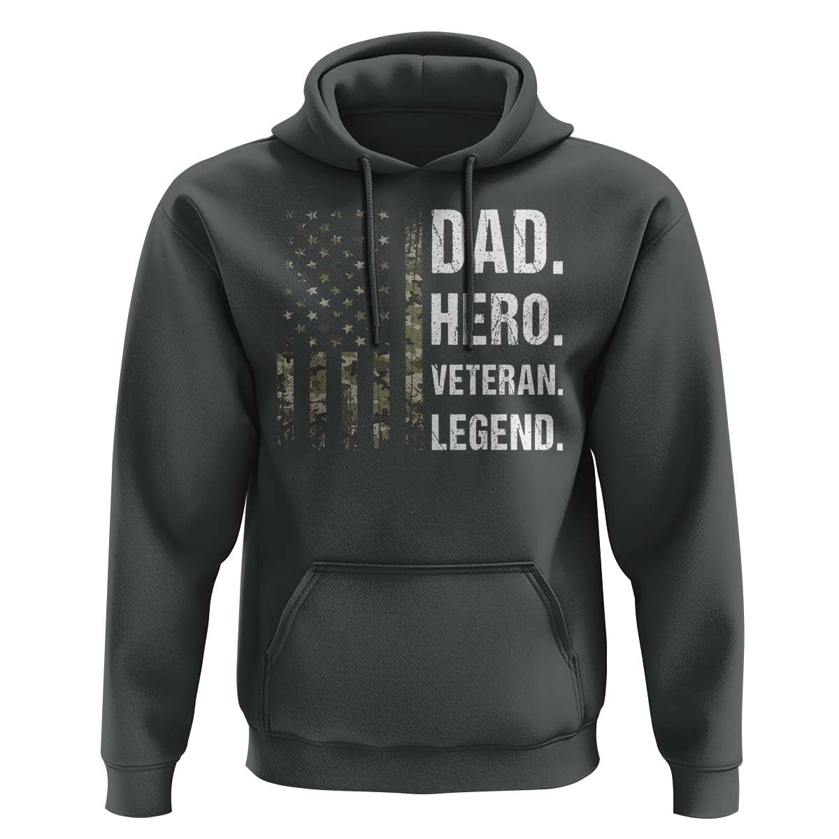 Dad Hero Veteran Legend Camouflage Father's Day Hoodie