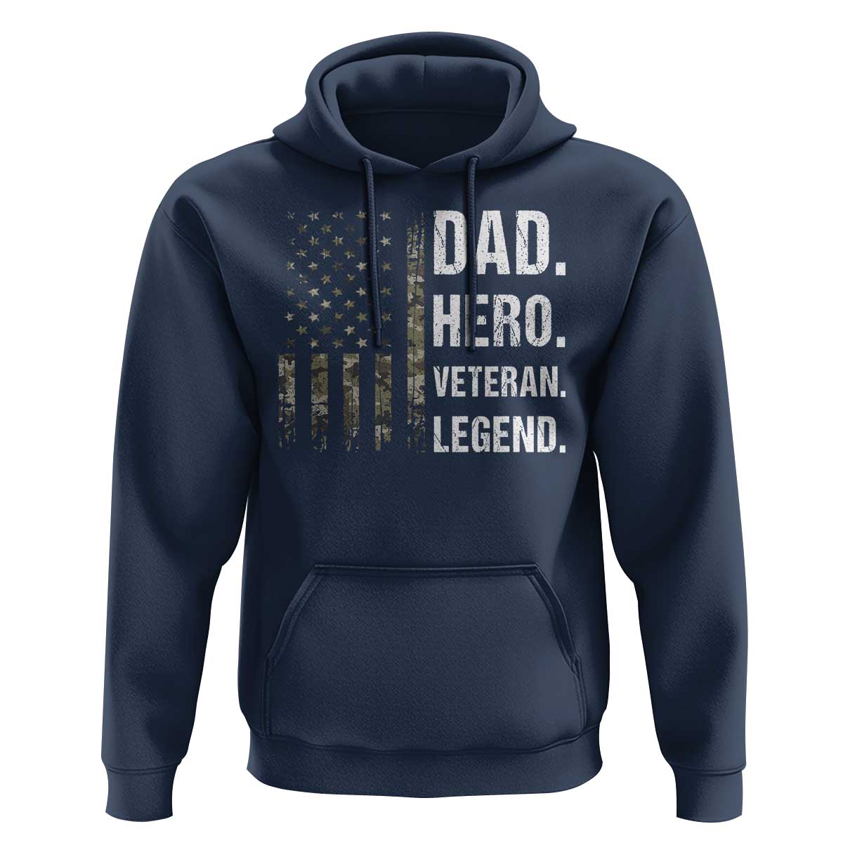 Dad Hero Veteran Legend Camouflage Father's Day Hoodie