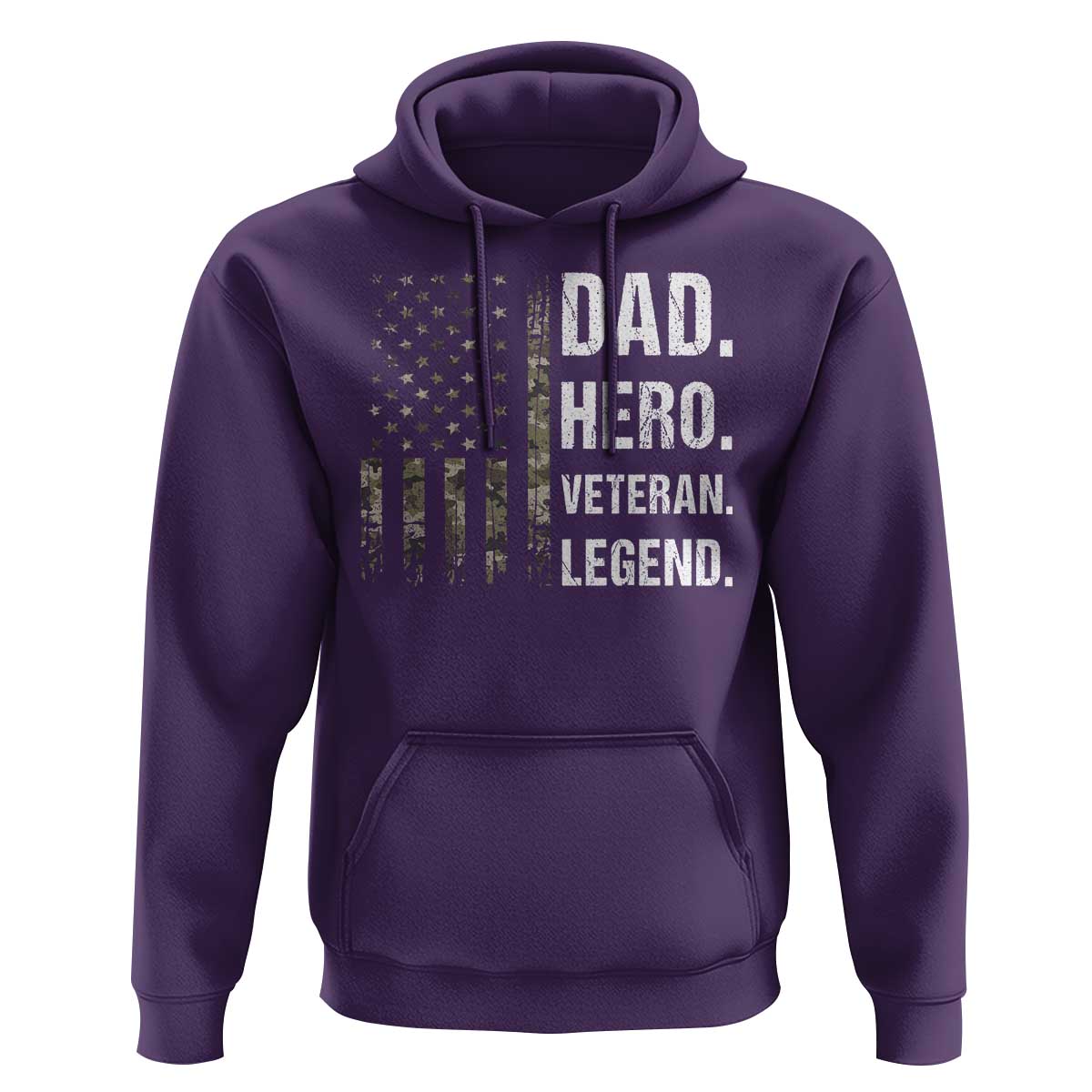 Dad Hero Veteran Legend Camouflage Father's Day Hoodie