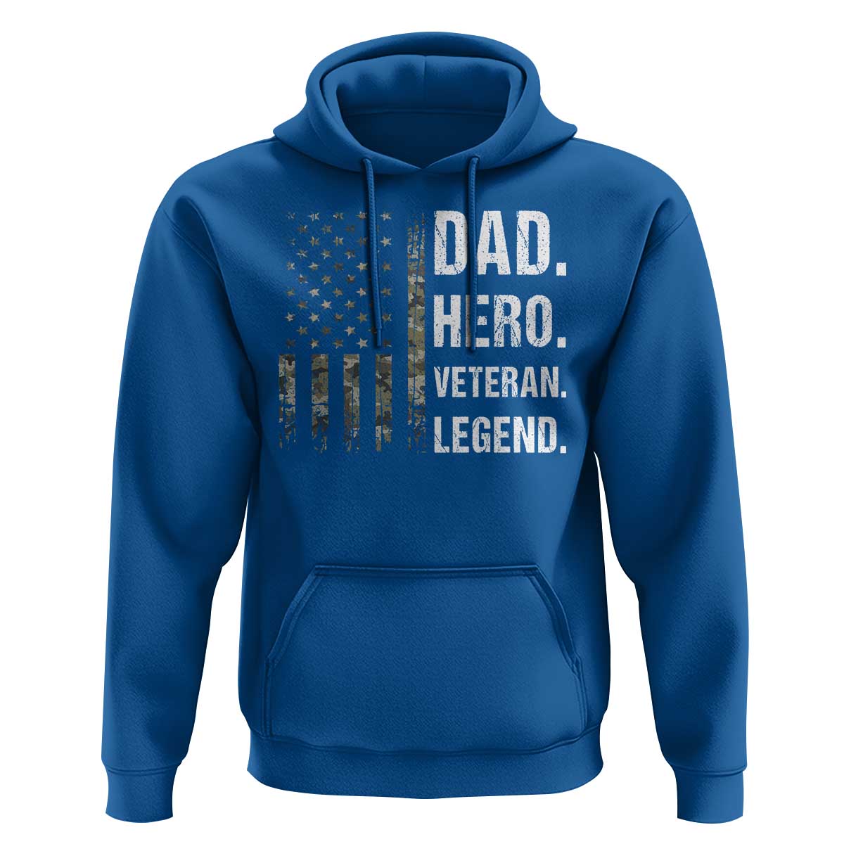 Dad Hero Veteran Legend Camouflage Father's Day Hoodie