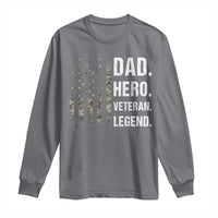 Dad Hero Veteran Legend Camouflage Father's Day Long Sleeve Shirt