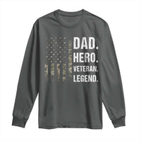 Dad Hero Veteran Legend Camouflage Father's Day Long Sleeve Shirt