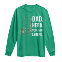 Dad Hero Veteran Legend Camouflage Father's Day Long Sleeve Shirt