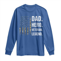 Dad Hero Veteran Legend Camouflage Father's Day Long Sleeve Shirt
