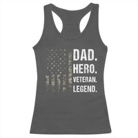 Dad Hero Veteran Legend Camouflage Father's Day Racerback Tank Top