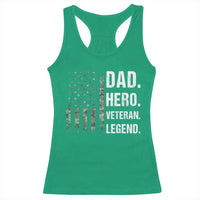 Dad Hero Veteran Legend Camouflage Father's Day Racerback Tank Top