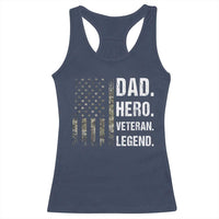 Dad Hero Veteran Legend Camouflage Father's Day Racerback Tank Top