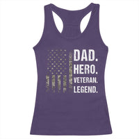 Dad Hero Veteran Legend Camouflage Father's Day Racerback Tank Top