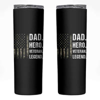 Dad Hero Veteran Legend Camouflage Father's Day Skinny Tumbler