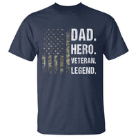 Dad Hero Veteran Legend Camouflage Father's Day T Shirt