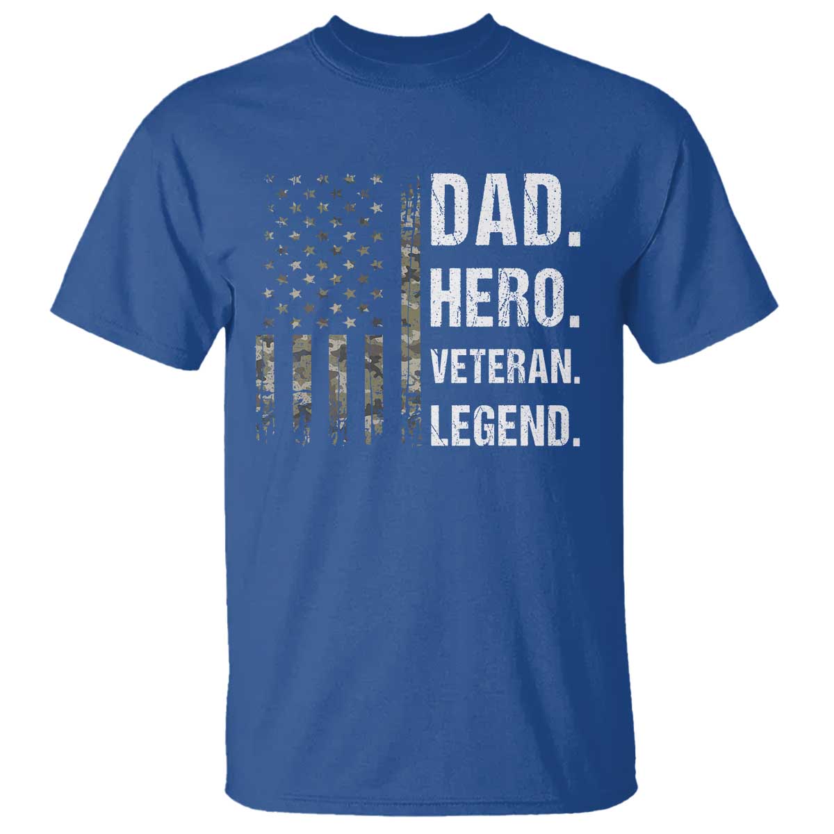 Dad Hero Veteran Legend Camouflage Father's Day T Shirt