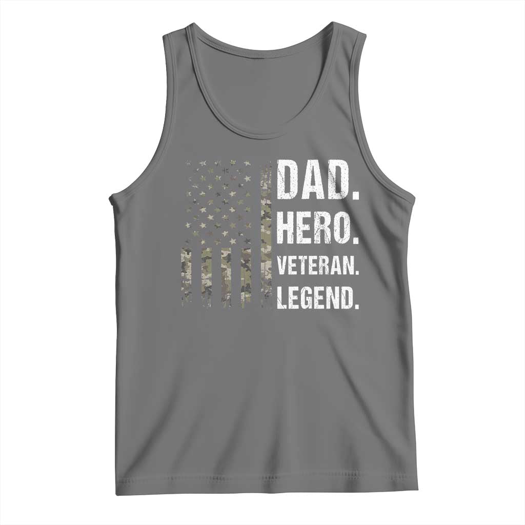 Dad Hero Veteran Legend Camouflage Father's Day Tank Top