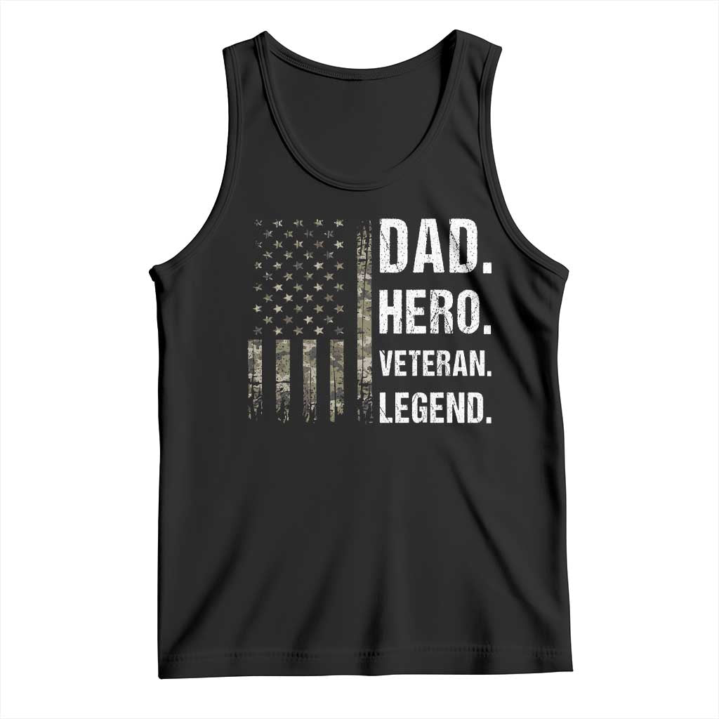 Dad Hero Veteran Legend Camouflage Father's Day Tank Top