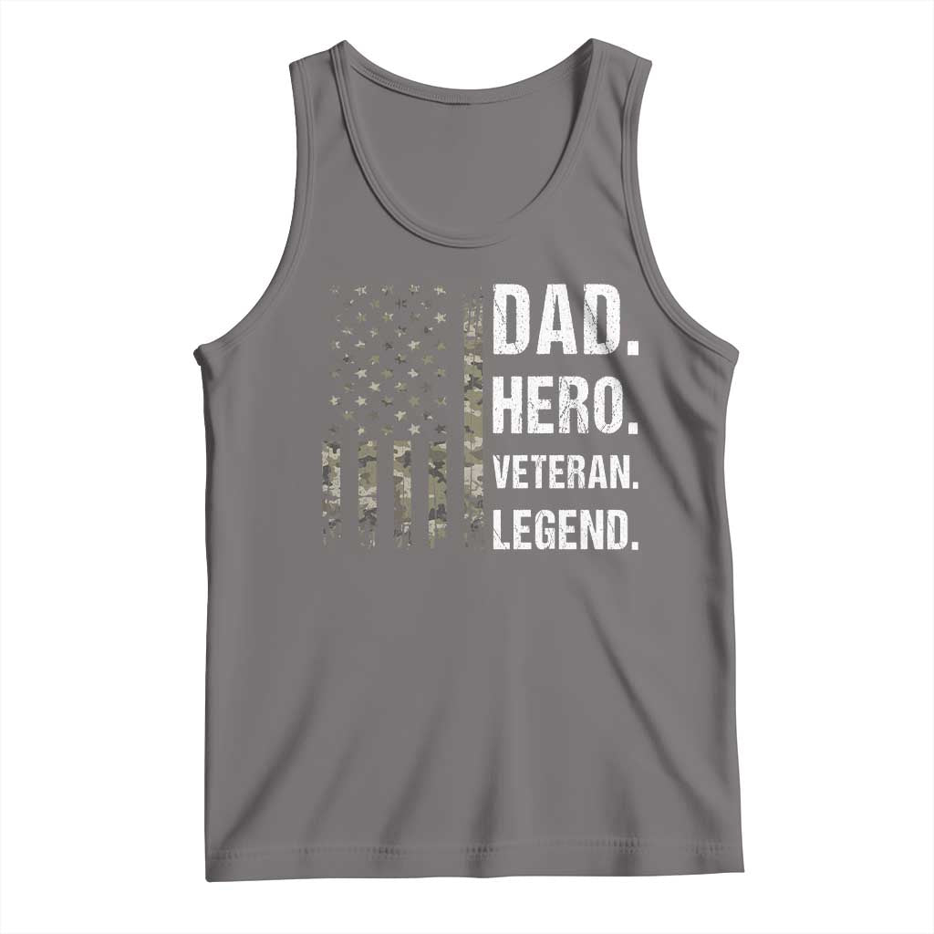 Dad Hero Veteran Legend Camouflage Father's Day Tank Top