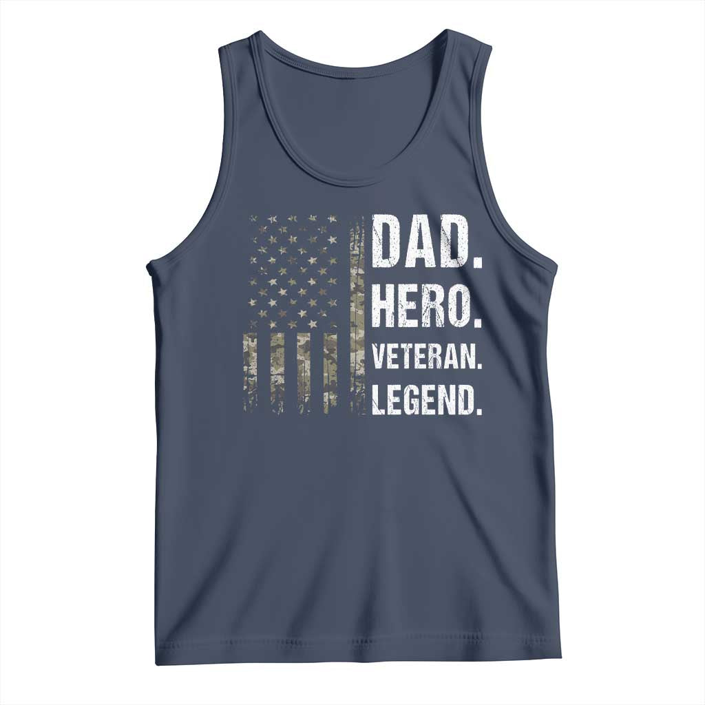 Dad Hero Veteran Legend Camouflage Father's Day Tank Top