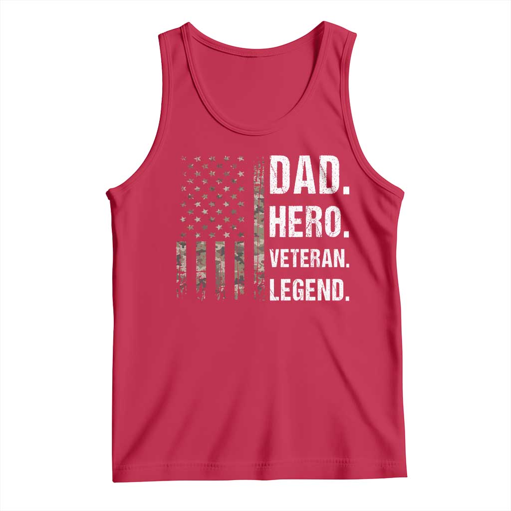 Dad Hero Veteran Legend Camouflage Father's Day Tank Top
