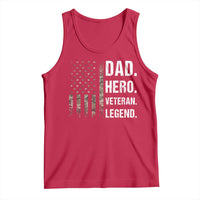 Dad Hero Veteran Legend Camouflage Father's Day Tank Top