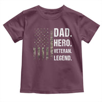 Dad Hero Veteran Legend Camouflage Father's Day Toddler T Shirt