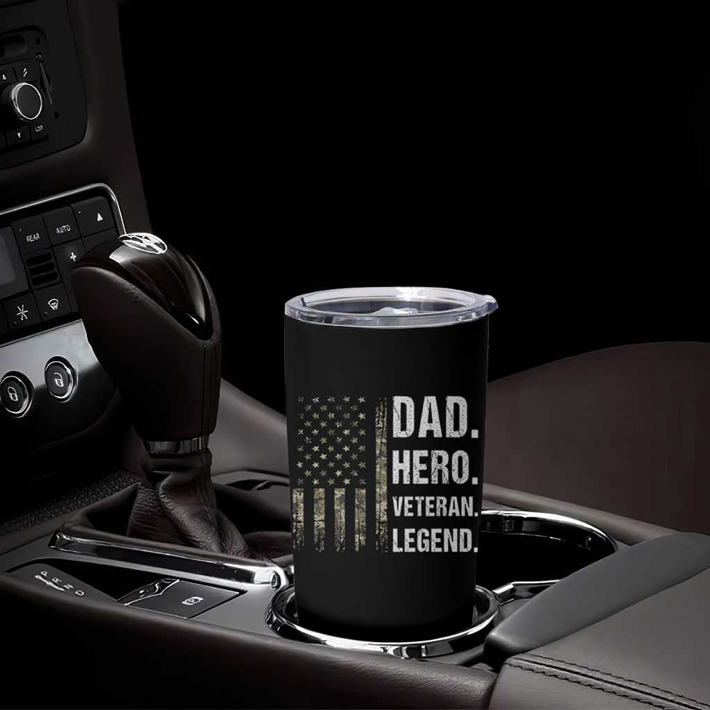 Dad Hero Veteran Legend Camouflage Father's Day Tumbler Cup