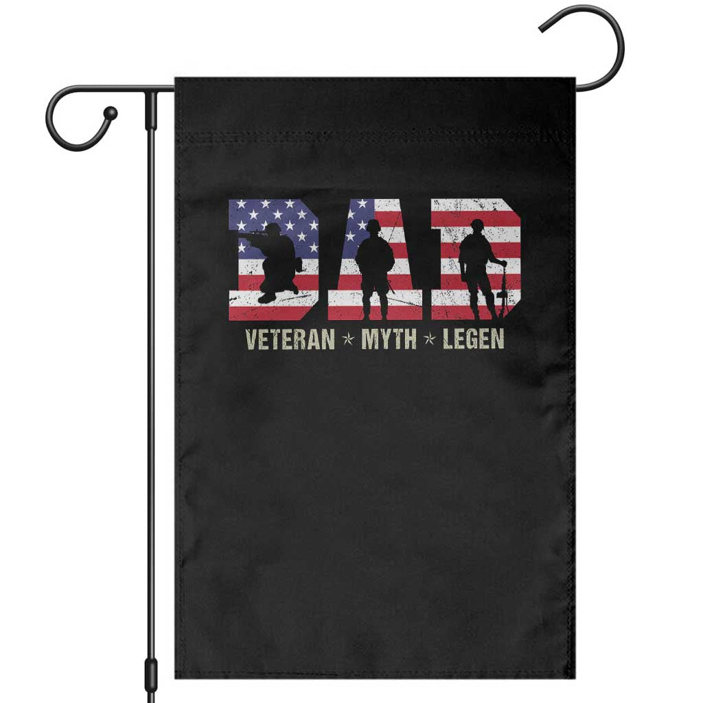 Veteran Dad The Myth Legend Garden Flag Cool Father's Day Military Gifts 4th of July