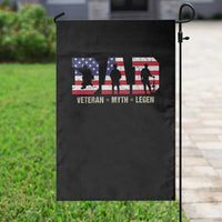 Veteran Dad The Myth Legend Garden Flag Cool Father's Day Military Gifts 4th of July