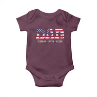 Veteran Dad The Myth Legend Baby Onesie Cool Father's Day Military Gifts 4th of July