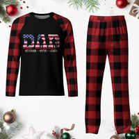 Veteran Dad The Myth Legend Plaid Pajama Set Cool Father's Day Military Gifts 4th of July