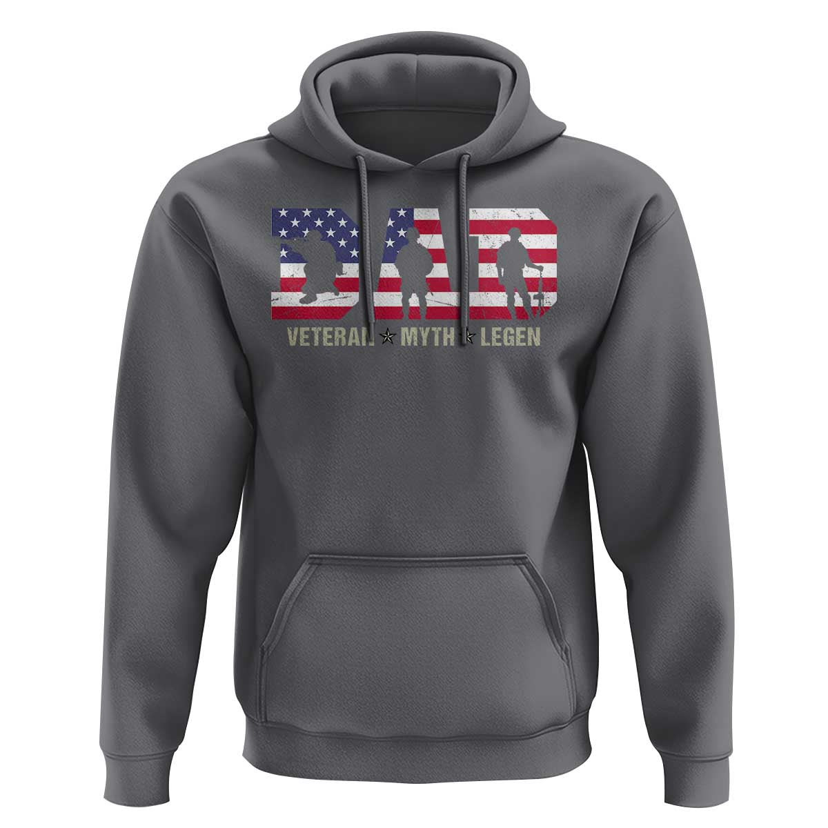 Veteran Dad The Myth Legend Hoodie Cool Father's Day Military Gifts 4th of July