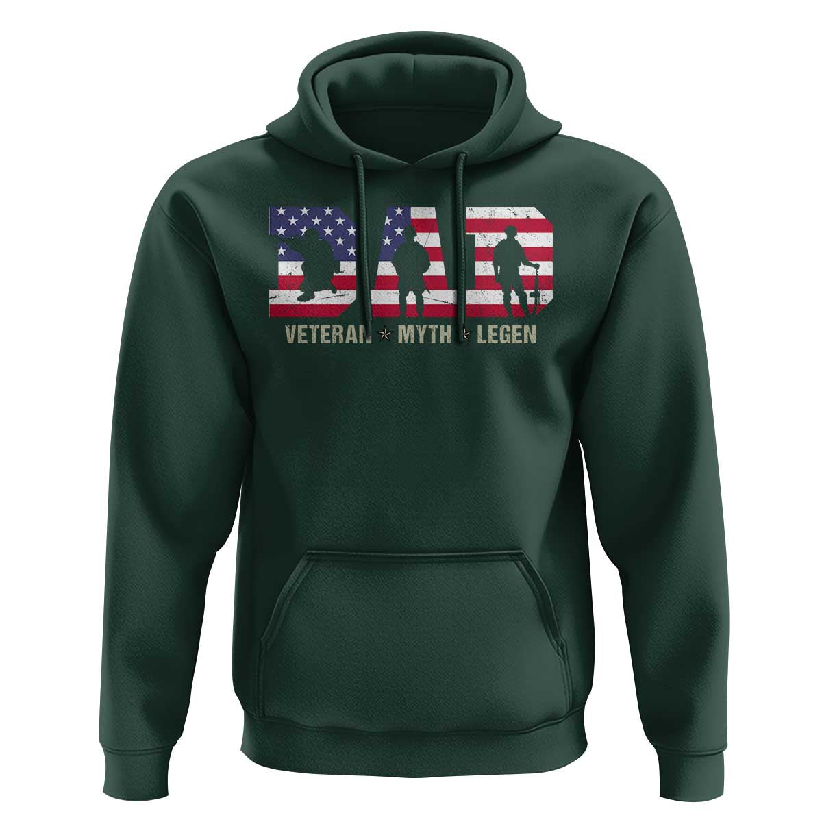 Veteran Dad The Myth Legend Hoodie Cool Father's Day Military Gifts 4th of July