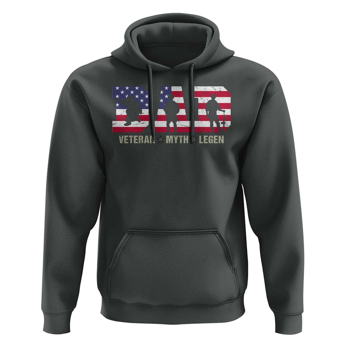 Veteran Dad The Myth Legend Hoodie Cool Father's Day Military Gifts 4th of July